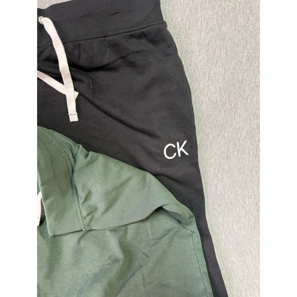 Calvin Klein Men's Jogger Pants 2-Pack Large Black Green Lounge Sweatpants New